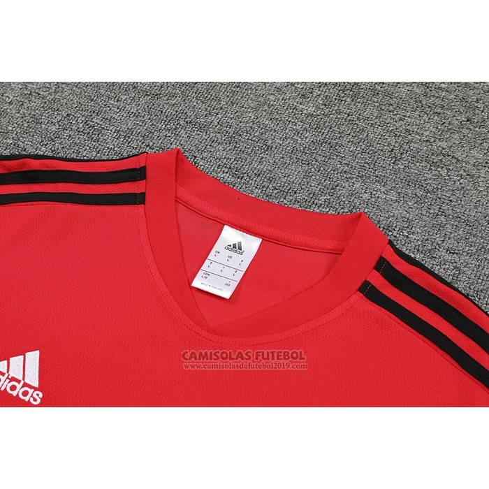 Fato de Treino Manchester United Manga Curta 2022-2023 Vermelho - Calcas Curta